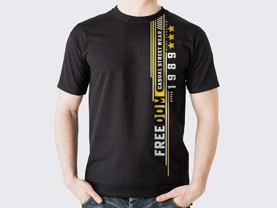 Freedom Casual Street Wear T-shirt Design