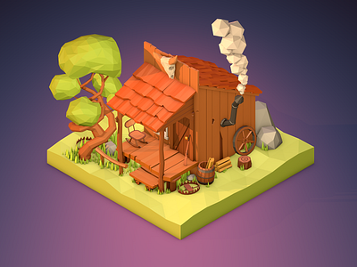 Low Poly Trapper Home