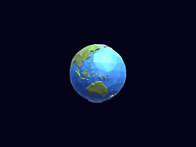 Low Poly Earth cartoon earth game gif ground low poly simple space