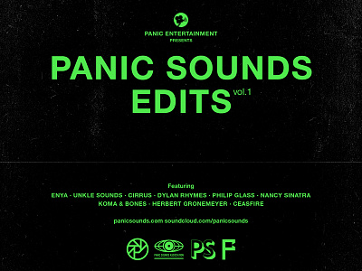Panic Sounds Edits — Vol 1 breaks cover film helvetica logo movies music type typography