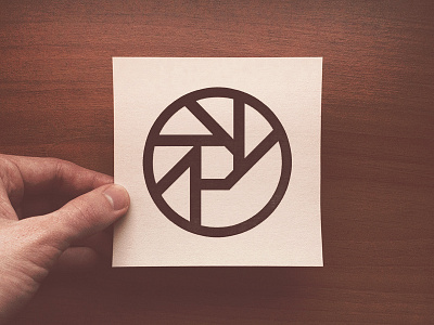 Another "Panic sounds" logo. Printed on a cartridge paper 70 aperture logo music oldschool p panic paper shutter sounds wood