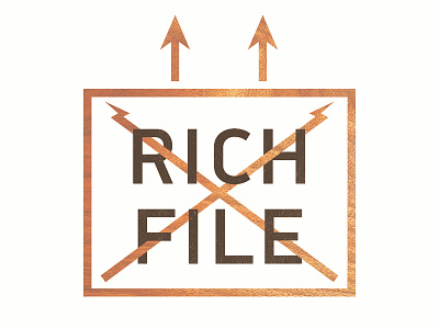 Rich File (ex-Unkle) Logo arrow box earth fell file hipster letters logo music rich richard to unkle up we wood