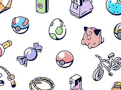 Pokémon Essentials halftone icon iconography icons illustration illustrator pokemon pokemon art