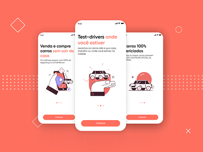 Selling car onboarding animation app animation car design illustration mobile onboarding ui