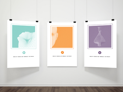 Triple Utopia Poster Mockup design illustration vector