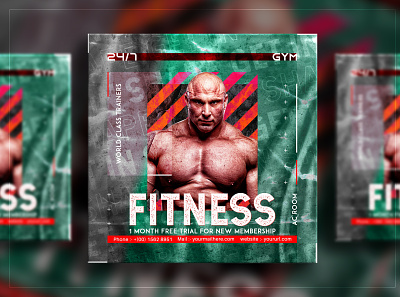 Fitness gym social media post and web banner template 3d branding building cosmetics exercise fishing fitness banner fitness social media post graphic design gym gym social media post motion graphics promotion social media post workout