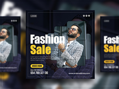 Fashion sale social media post or instagram big sale banner