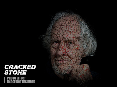 Cracked Stone photo effect branding graphic design