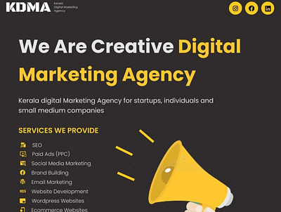 Kerala Digital Marketing Agency Creative Poster creative design creative poster digital marketing internet marketing kerala kerala digital marketing seo website design