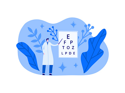 Man doctor character character check up design doctor eye flat graphic design health illustration man medical medicine oculist ophthalmologist small vector vision care