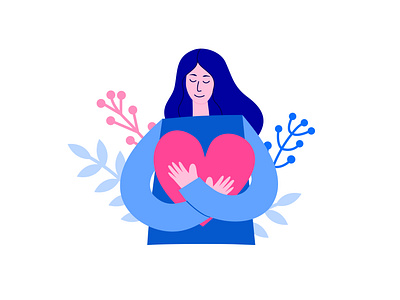 Self love concept by Kate on Dribbble