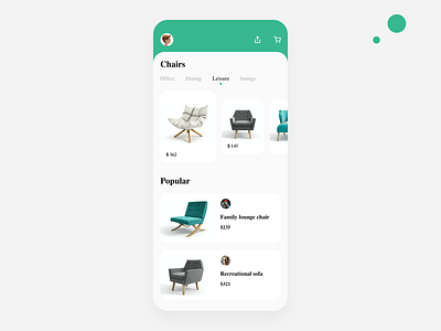 Furniture App UI Concept by Ones on Dribbble