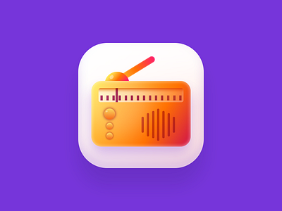 Radio icon app icon ui