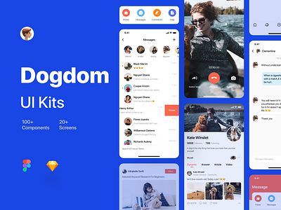 Dogdom UI Kits app figma ui ux