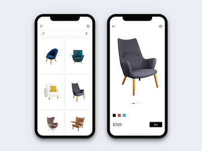 Furniture Shopping APP chairs e commerce furniture. shopping