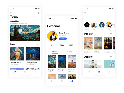 Famous books app famous books ui ux