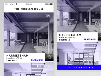 The.Modern.House App featured icon list view navigation ui user interface