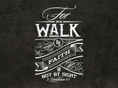 Walk apparel faith tshirt typography walk