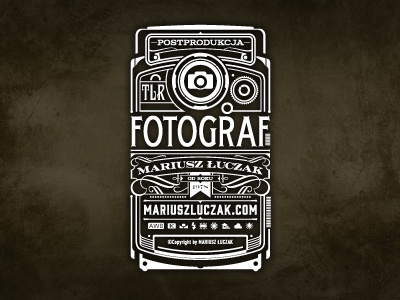 Fotograf fotograf logo photo photographer postproduction postprodukcja rollei rolleiflex typography