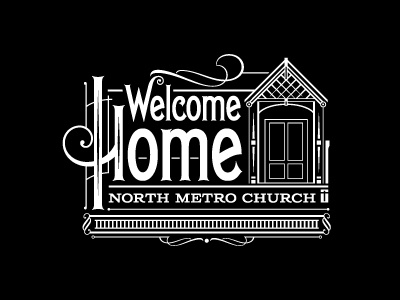 Welcome home logo typography welcome