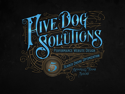 Five Dog, Texas - Vector apparel biernat branding details handlettering lettering logo typografia typography vector