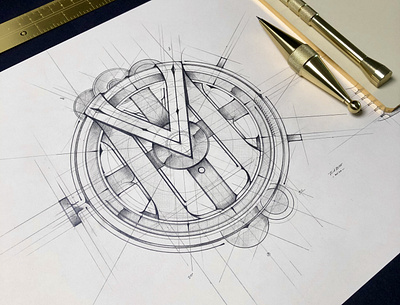 M... | Logo Concept for App biernat branding concept design details handlettering illustration logo pencil sketch szkic tomdixon