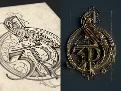 From Sketch to 3D Model with Paul Sherstobitoff 3d biernat design details illustration lettering logo procreate sketch