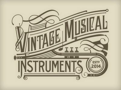 VMI Logo instruments logo musical typography vintage vmi