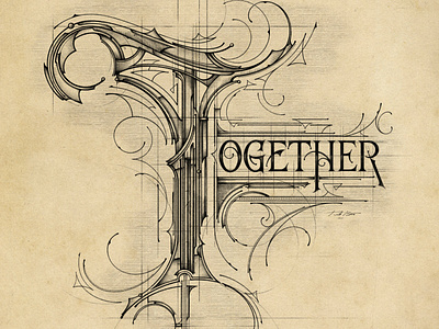 Together | Lettering biernat design details handlettering illustration ipadpro lettering procreate procreateart sketch szkic together tomaszbiernat