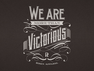 We are apparel risen tshirt typo typography victoroius