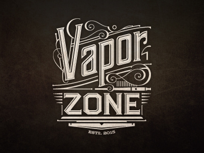 Vapor Zone industrial logo typography vapor zone