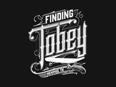 Finding Tobey design film logo memphis movie skate skateboard skateboarding tn typografia typography usa