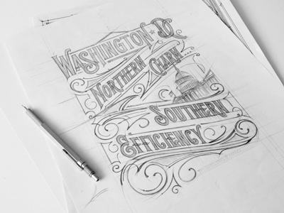 Washington Dc pencil sketch szkic t shirt typografia typography usa washington