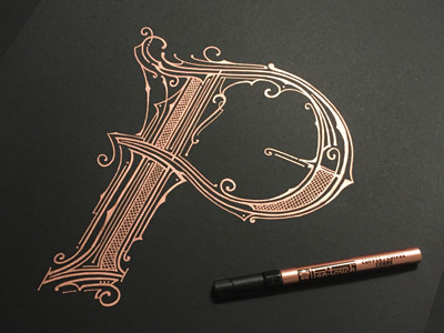 36daysoftype - P 36days p36daysoftype04 36daysoftype copper forfun handlettering letterring p typography