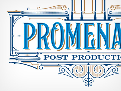 Promenade - Logo biernat dublin ireland logo logodesign postproduction production promenade typografia typography