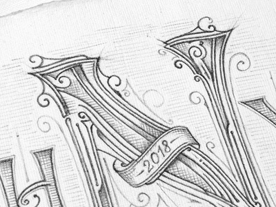 Happy New Year | Sketch biernat happynewyear lettering pencil pracownia papieru sketch szkic typografia typography