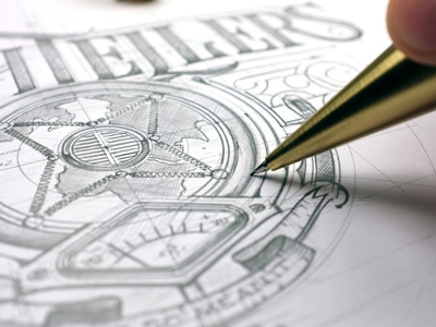 Truthtellers Logo biernat details lettering logo ołówek pencil sketch szkic typografia typography