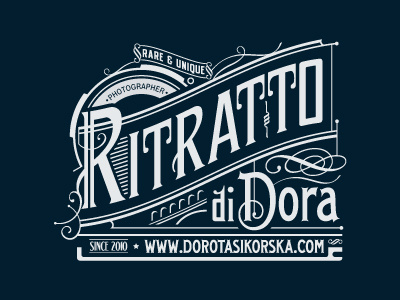 Ritratto design designlogo logo logodesign photographer retro type typography