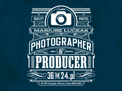 Photographer logo typography