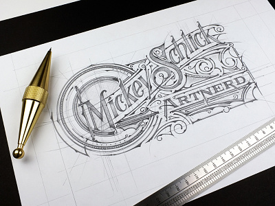 Mickey Schlick | Logo | Missoula, Montana handlettering lettering logo montana pencil sketch tattoo tomdixonstudio usa
