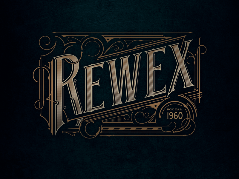 Rewex legnica handlettering logo lettering