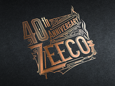 Zeeco 40th Anniversary | Oklahoma, USA tshirt typografia typography vector zeeco