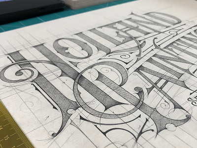 Holland Painting | Sketch - Logo, USA concept handlettering lettering logo pencil tshirt typografia typography u.s.a. usa