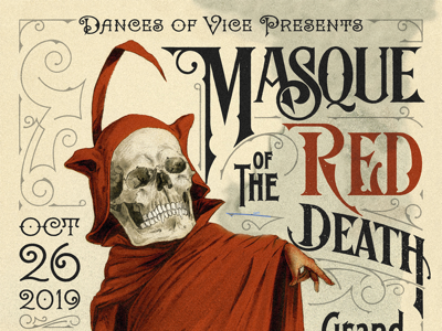 Masque of the Red Death | Poster dances death handlettering lettering masque newyork nyc poster