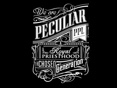Priesthood black design generation logo typography