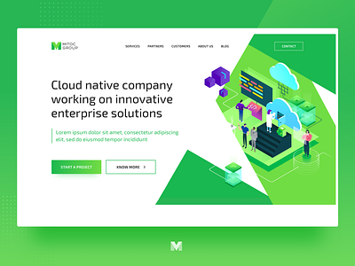 Mitoc Illustration & Website character cloud code color comunity developement gradient illustration people perspective ui ux vector