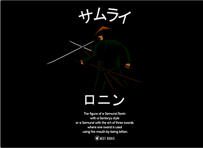 Tshirt design samurai, santoryu style app branding des design design japan design yshirt graphic design icon illustration japanese style logo ronin samurai tshirt design inspiration ui