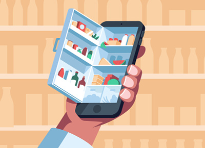 The Fridge app delivery fridge groceries smartphone