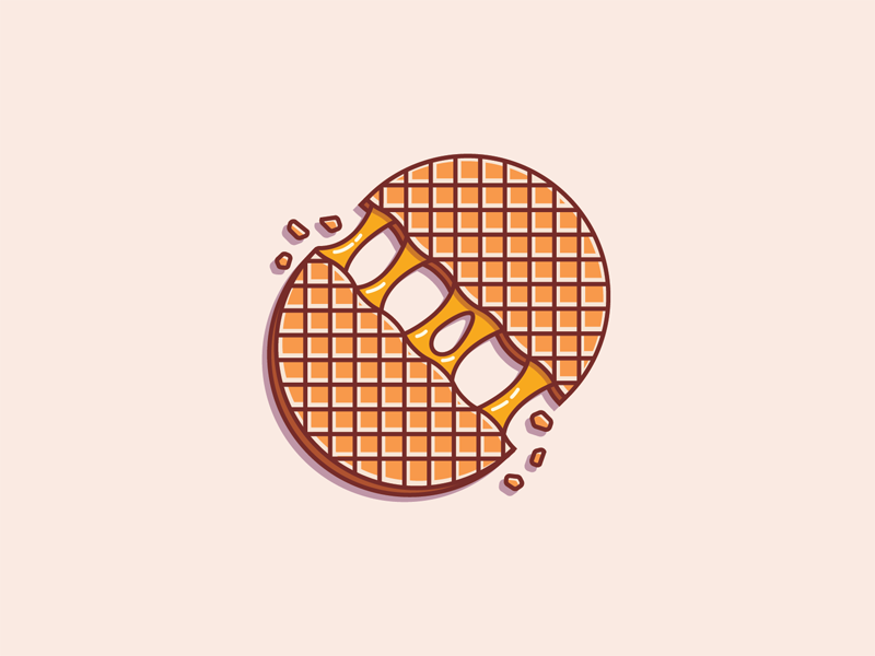 A delicious Dutch waffle by Coen Pohl on Dribbble