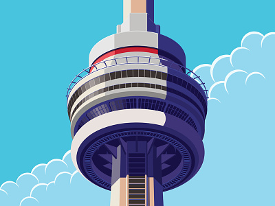 CN Tower canada clouds cn tower isometric observation sky toronto